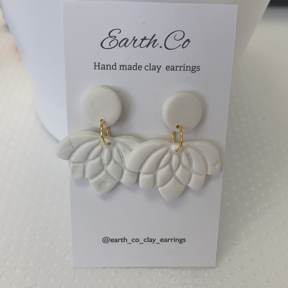Handmade clay earrings. New - Picture 8 of 14